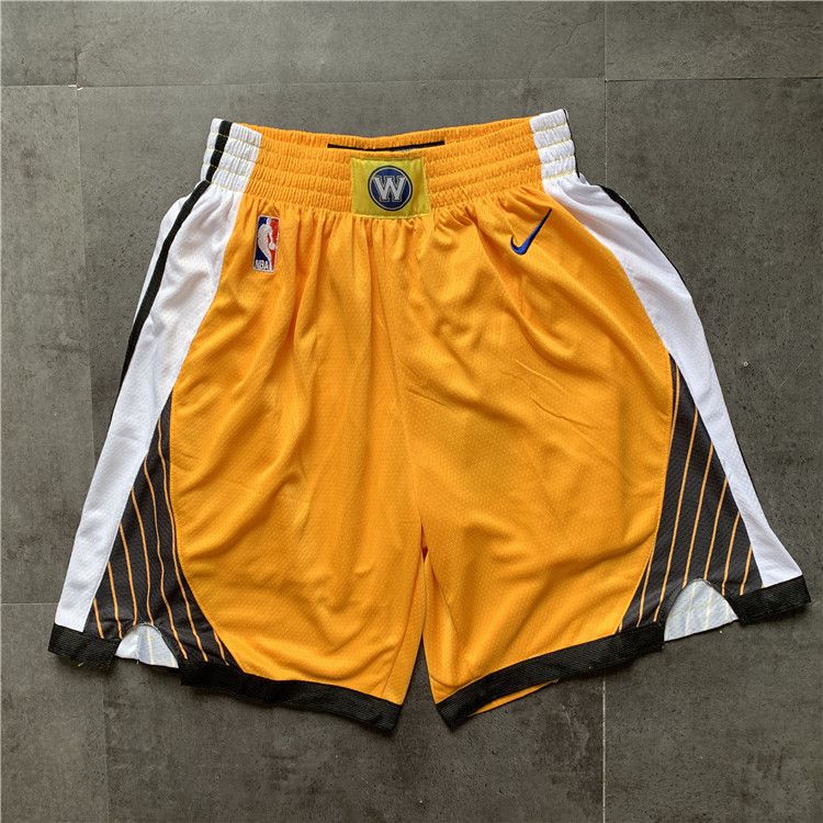 Men NBA Golden State Warriors yellow Nike Shorts 0416->golden state warriors->NBA Jersey